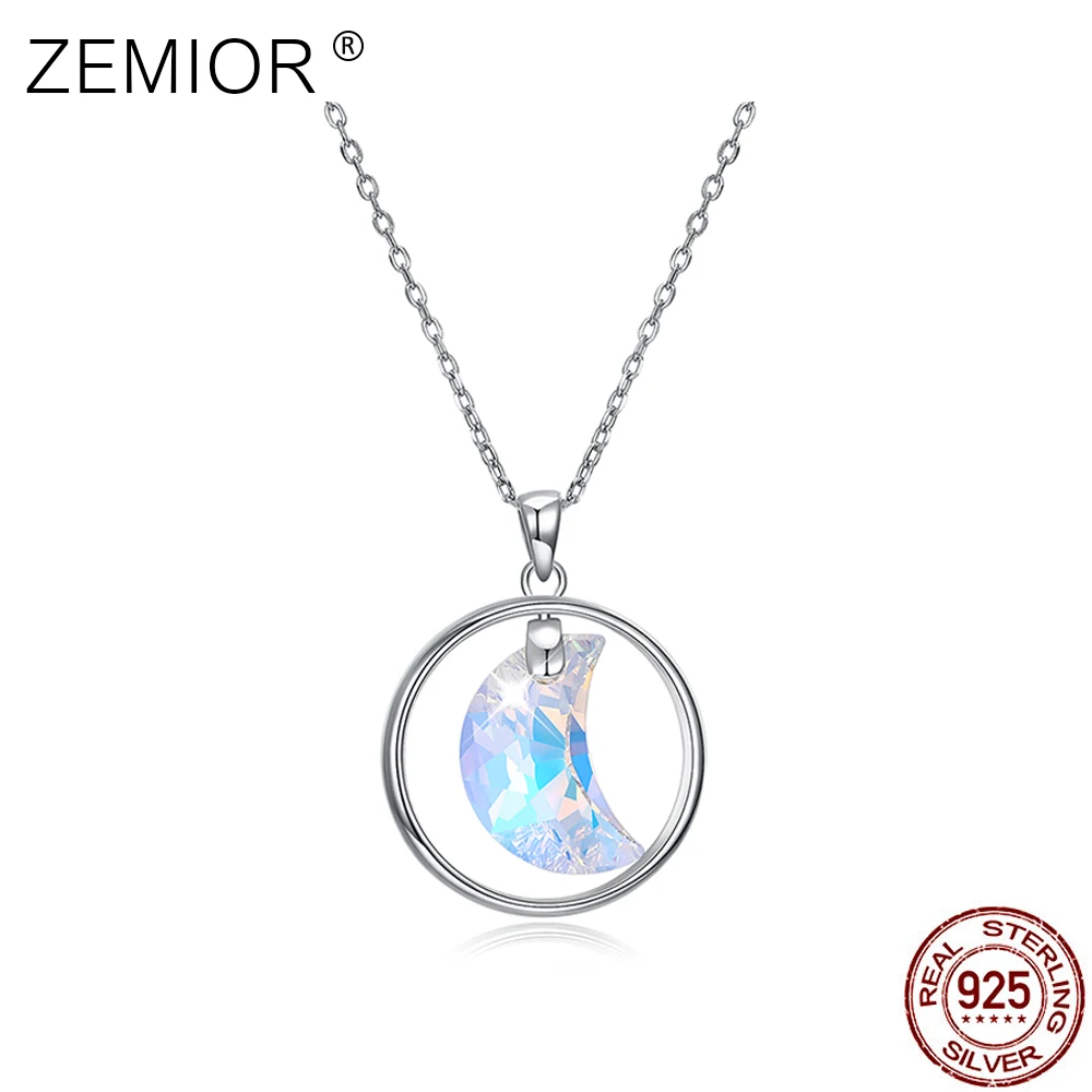 ZEMIOR Women Necklaces 925 Sterling Silver Moon Pendant Necklace Shining Austria Crystal Female Fine Jewelry Anniversary Gift
ZEMIOR Women Necklaces 925 Sterling Silver Moon Pendant Necklace Shining Austria Crystal Female Fine Jewelry Anniversary Gift