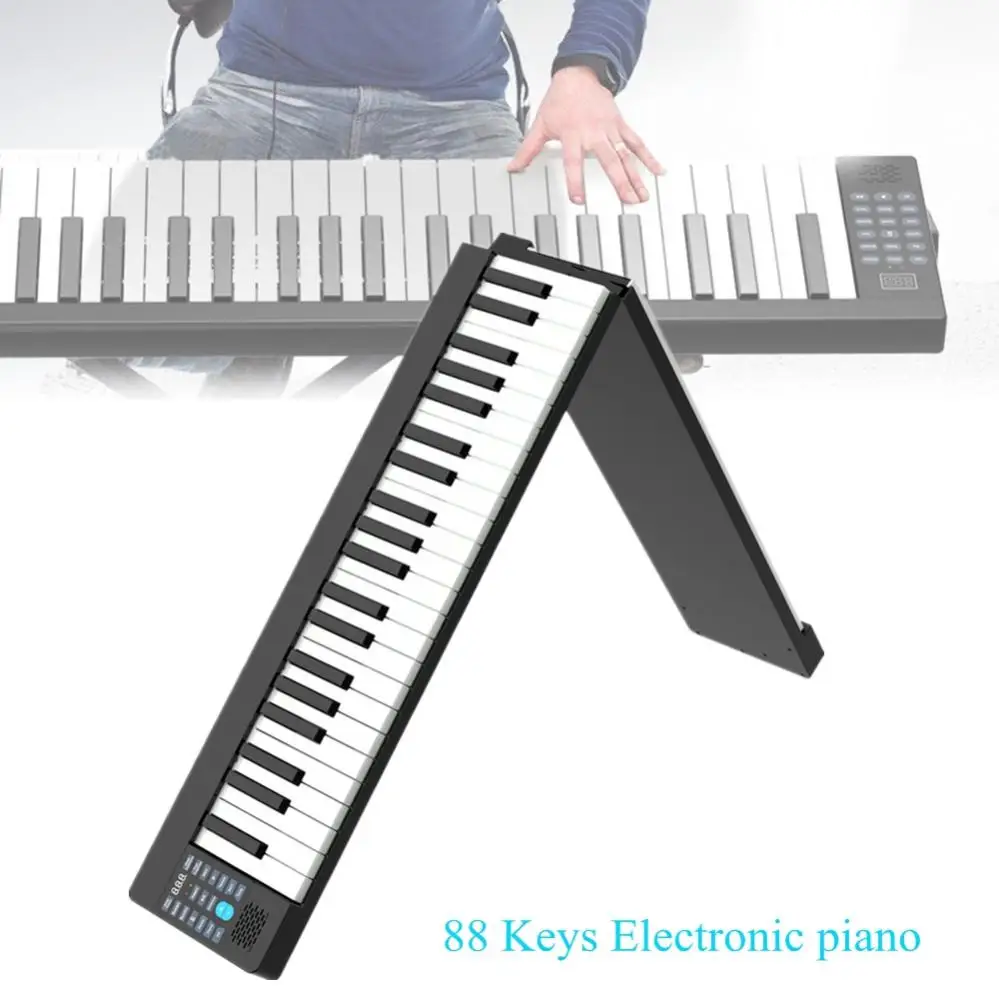 88 Keys Foldable Electric Piano MIDI Arrangements Rechargeable Portable Professional Keyboard Instrument Built-in Stereo Speaker
88 Keys Foldable Electric Piano MIDI Arrangements Rechargeable Portable Professional Keyboard Instrument Built-in Stereo Speaker