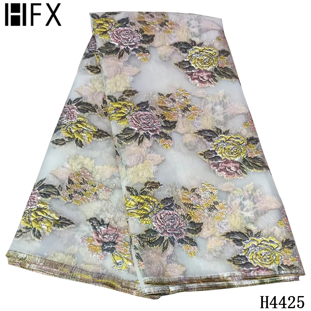 HFX New Arrival Jacquard Lace Brocade Fabric Lace African Fabric Nigerian Tulle Lace for Bridal French Brocade Lace Dress H4425 
HFX New Arrival Jacquard Lace Brocade Fabric Lace African Fabric Nigerian Tulle Lace for Bridal French Brocade Lace Dress H4425
