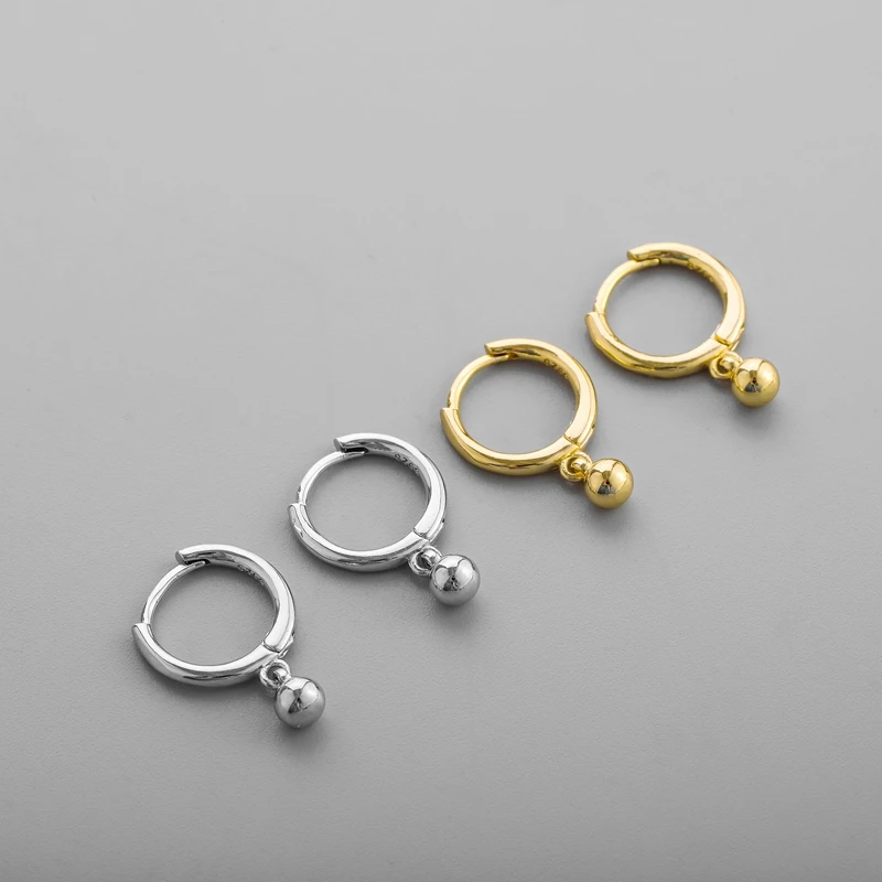 HKMMH 925 Sterling Silver 2021 Round Bead Pendant Hoop Earrings Female Simple Fashion Small Party Couple Gift Prevent Allergy
HKMMH 925 Sterling Silver 2021 Round Bead Pendant Hoop Earrings Female Simple Fashion Small Party Couple Gift Prevent Allergy