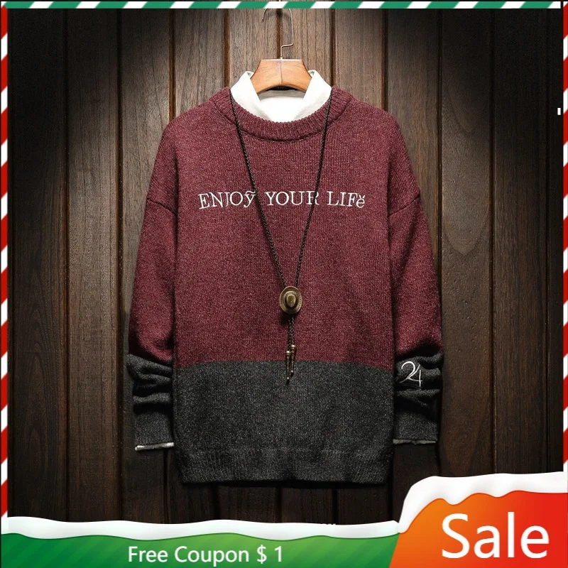 2021 Spring Autumn Winter Christmas Casual O-Neck Patchwork Pullover Sweater Men Turtleneck Fashion Brand Warm Pull
2021 Spring Autumn Winter Christmas Casual O-Neck Patchwork Pullover Sweater Men Turtleneck Fashion Brand Warm Pull