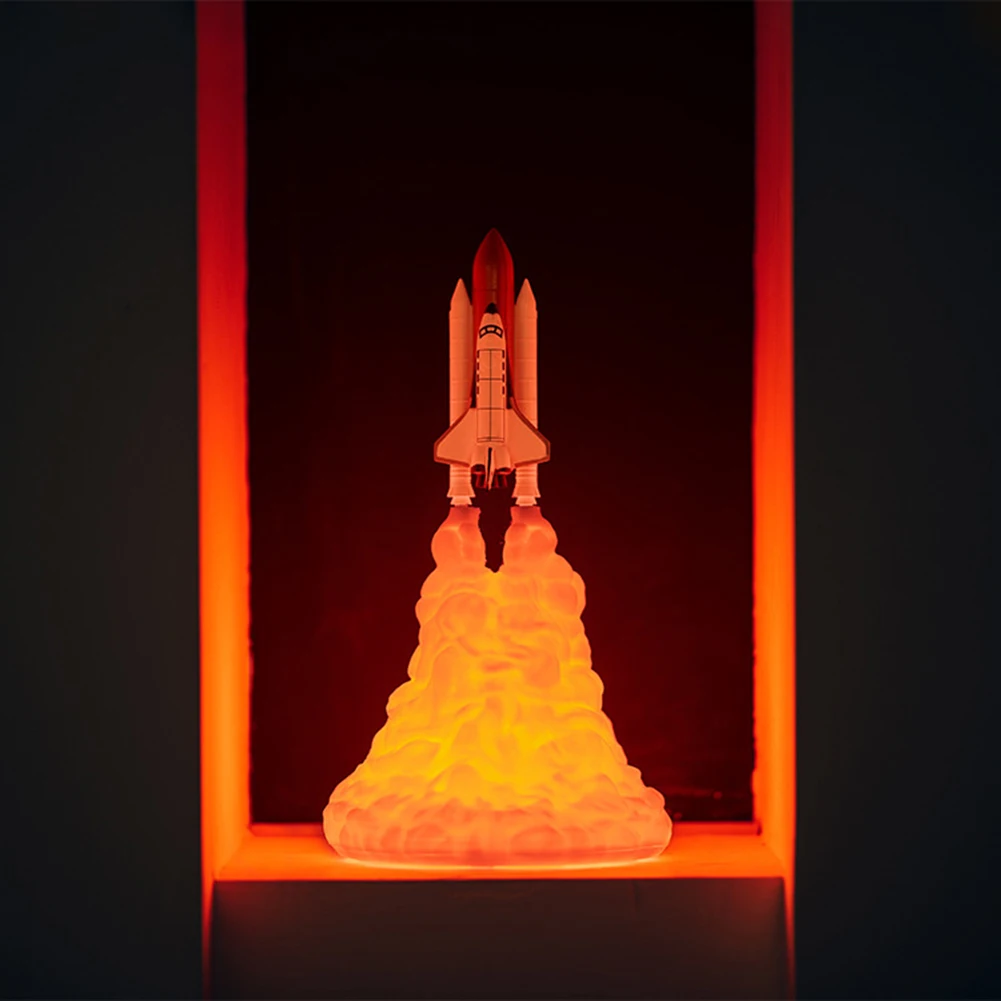 3D Print Space Shuttle Lamp Rocket Night Light for Space Lover Indoor Home Desk Table Moon Night Lamp Indoor Lighting
3D Print Space Shuttle Lamp Rocket Night Light for Space Lover Indoor Home Desk Table Moon Night Lamp Indoor Lighting