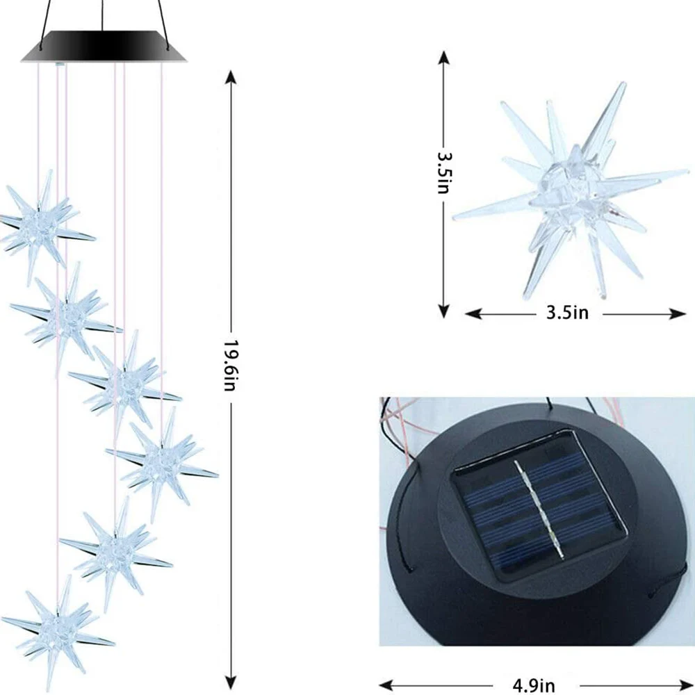 Color-Changing LED Solar Powered Butterfly Wind Chimes Light star Spinning Hanging Hook Home Garden Outdoor Holiday Lights decor
Color-Changing LED Solar Powered Butterfly Wind Chimes Light star Spinning Hanging Hook Home Garden Outdoor Holiday Lights decor