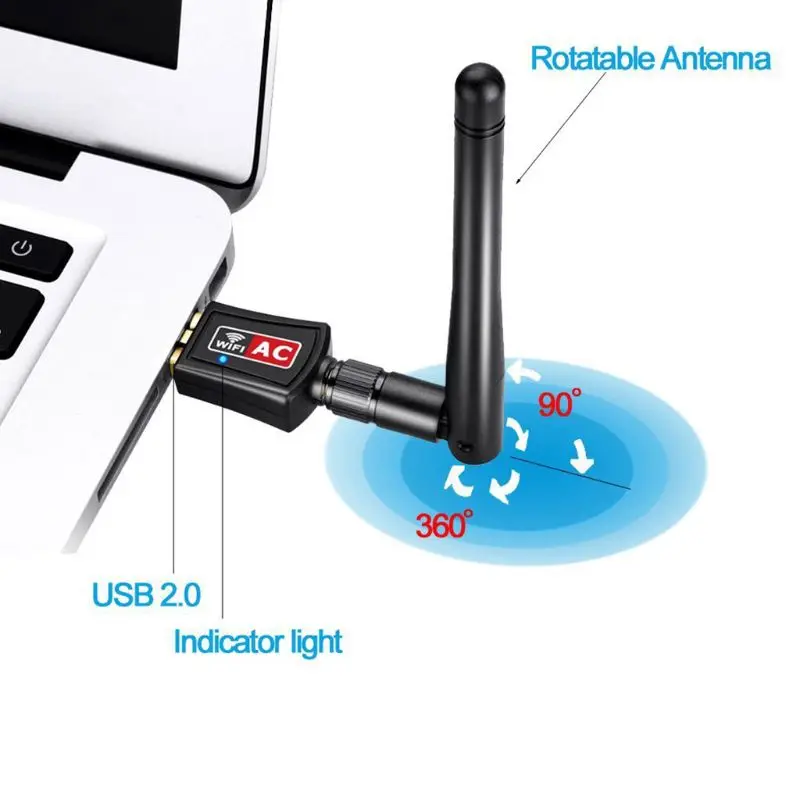 600Mbps 2.4G/5.8G Dual-band Wireless Card USB Wifi Adapter Wifi Antenna Receiver Transmitter for PC/TV Box
600Mbps 2.4G/5.8G Dual-band Wireless Card USB Wifi Adapter Wifi Antenna Receiver Transmitter for PC/TV Box