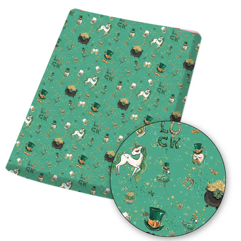 St. Patrick's Day Unicorn Polyester Cotton Fabric Printed Cloth Sheet DIY Dress Supplies Handmade Mask Home Textile 45*145cm 1pc
St. Patrick's Day Unicorn Polyester Cotton Fabric Printed Cloth Sheet DIY Dress Supplies Handmade Mask Home Textile 45*145cm 1pc