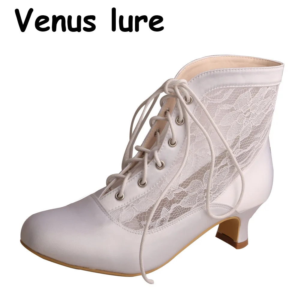 Свадебная обувь для невесты; Женские ботинки на низком каблуке; Цвет белый, слоновая кость; Кружево или атлас; Размеры 8
Свадебная обувь для невесты; Женские ботинки на низком каблуке; Цвет белый, слоновая кость; Кружево или атлас; Размеры 8