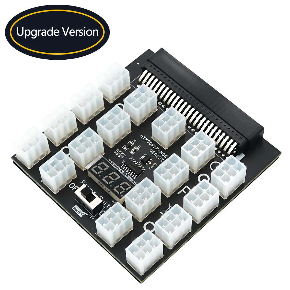 PCI-E 12V 50Pin to ATX 17 Port 6Pin Power Supply Server Adapter Breakout Board for DELL 750W 1600W 2000W 2400W PSU GPU Mining
PCI-E 12V 50Pin to ATX 17 Port 6Pin Power Supply Server Adapter Breakout Board for DELL 750W 1600W 2000W 2400W PSU GPU Mining