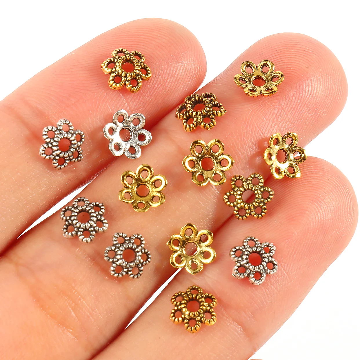 6x2mm Tibetan Antique Silver Color Metal Beads Cap Flower Bead End Caps for Jewelry Making Supplies DIY Bracelet Accessories
6x2mm Tibetan Antique Silver Color Metal Beads Cap Flower Bead End Caps for Jewelry Making Supplies DIY Bracelet Accessories