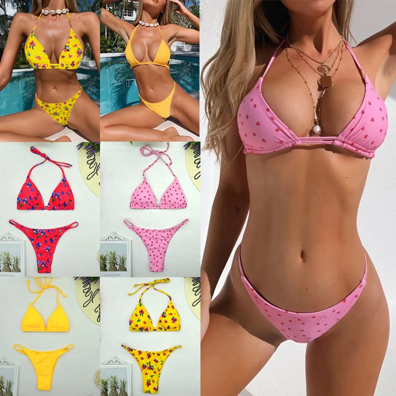 Multi-Color Micro Push Up Padded Women Bikini Sets 2021 New Hot Sexy Two Piece Swimsuit String High Leg Biquini Swimwear
Multi-Color Micro Push Up Padded Women Bikini Sets 2021 New Hot Sexy Two Piece Swimsuit String High Leg Biquini Swimwear