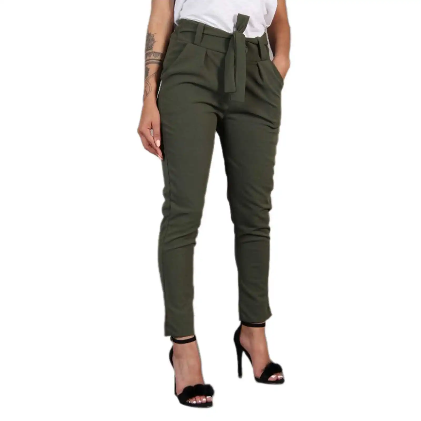 Fashion Women High Waist Pencil Pants Office Ladies Solid Drawstring Long Pants Autumn Spring Fashion Women Slim Trousers
Fashion Women High Waist Pencil Pants Office Ladies Solid Drawstring Long Pants Autumn Spring Fashion Women Slim Trousers