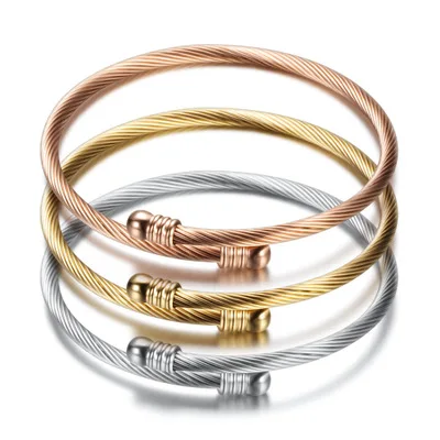 2020 New Trend Open Cuff Bracelet&Bangles for Women Men Stainless Steel Wire Rope Couple Bangles Charms Jewelry Christmas Gift
2020 New Trend Open Cuff Bracelet&Bangles for Women Men Stainless Steel Wire Rope Couple Bangles Charms Jewelry Christmas Gift