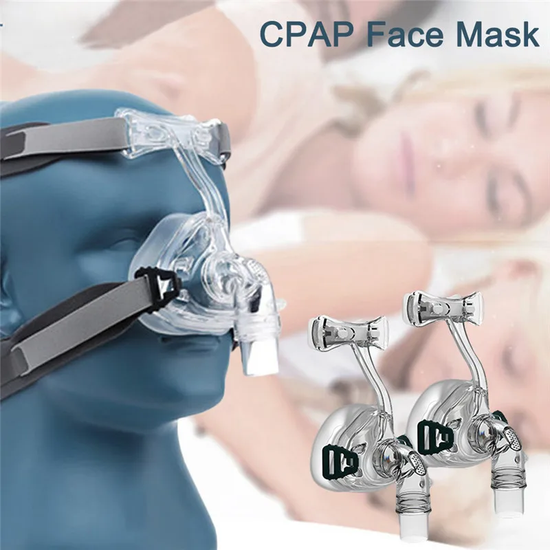 FM1 маска для лица CPAP Автоматическая BiPAP с бесплатным головным убором Белый S M L сна
