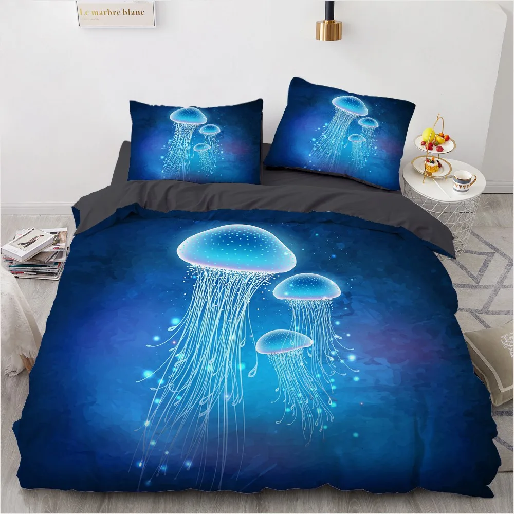 3D Custom Design Animal Bed Black Comforther Cases Pillow Covers 180*200cm Full Queen King Twin Size Jellyfish Bedclothes
3D Custom Design Animal Bed Black Comforther Cases Pillow Covers 180*200cm Full Queen King Twin Size Jellyfish Bedclothes