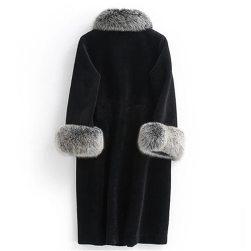 S 6XL 2019 Новое Женское зимнее пальто с мехом длинная толстая куртка капюшоном