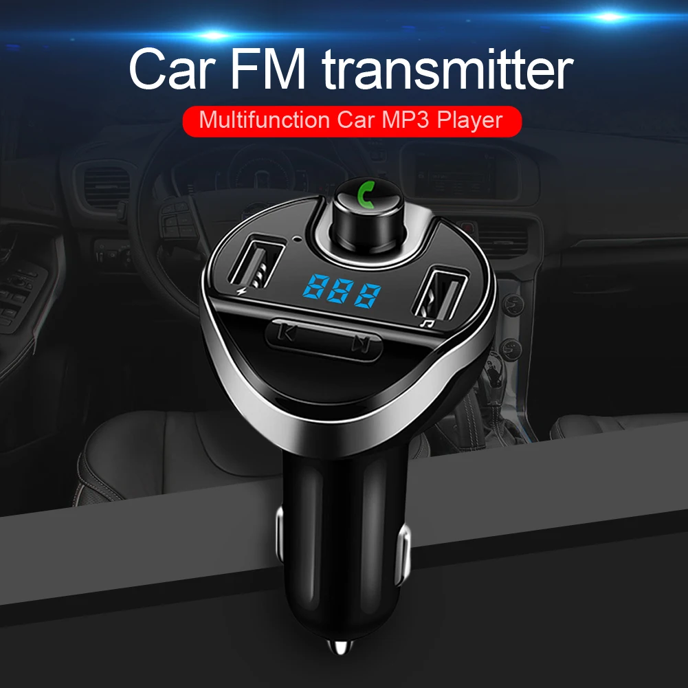 Wireless In-Car Bluetooth MP3 Playe FM Transmitter Hands-free Car Kit Audio 3.1A Dual USB Ports Fast Charging MP3 Radio Adapter
Wireless In-Car Bluetooth MP3 Playe FM Transmitter Hands-free Car Kit Audio 3.1A Dual USB Ports Fast Charging MP3 Radio Adapter