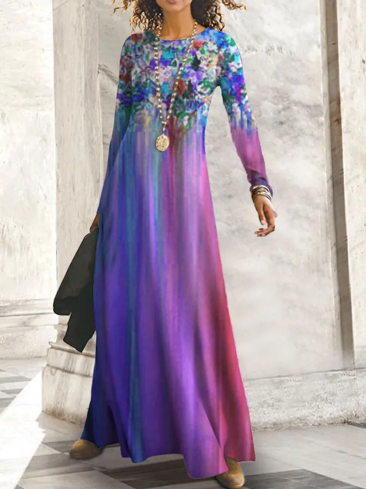 New Fashion Women Loose Vintage Print Long Full Sleeve Dress Large Big Spring Casual Party Maxi Dresses Plus Sizes
New Fashion Women Loose Vintage Print Long Full Sleeve Dress Large Big Spring Casual Party Maxi Dresses Plus Sizes