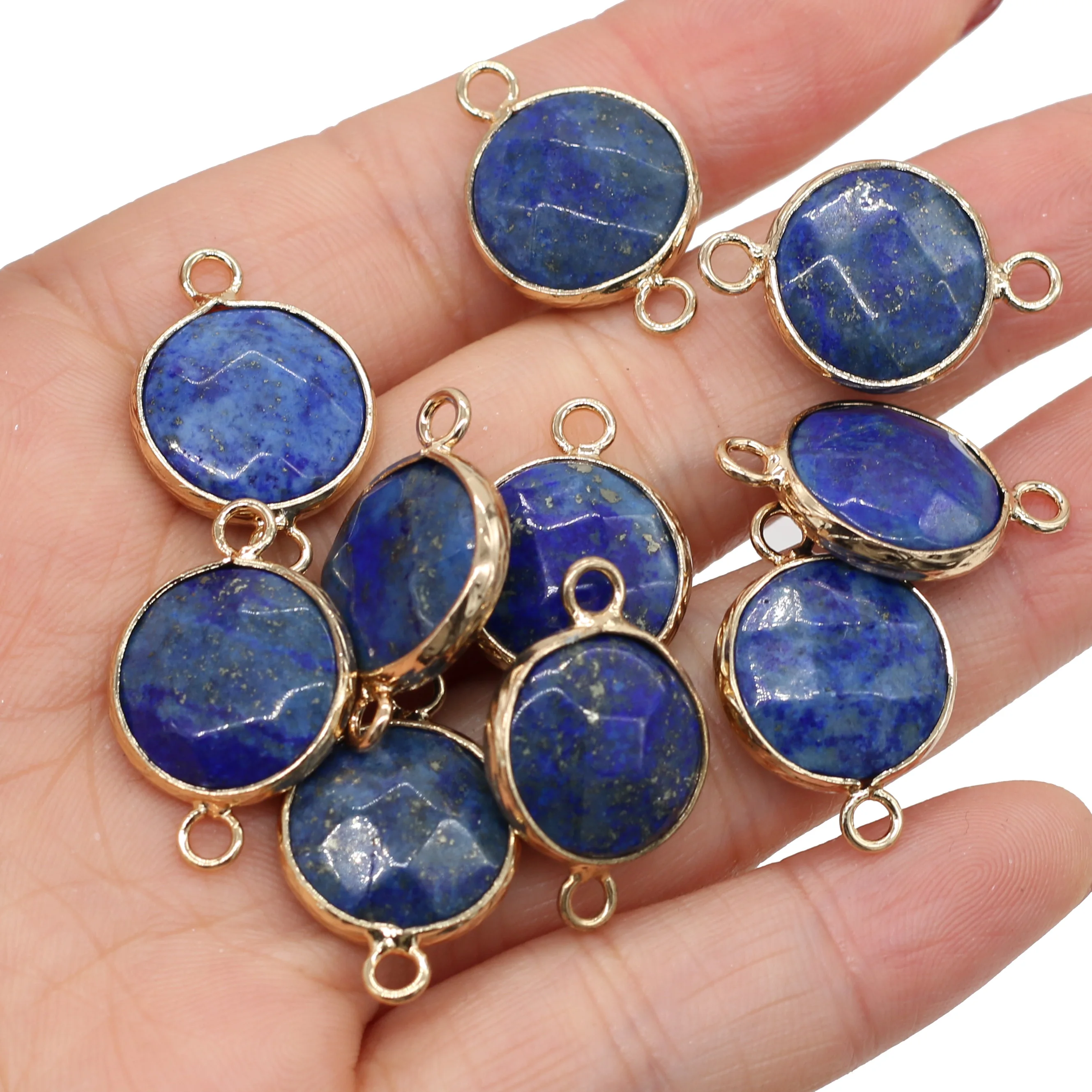2Pcs Natural Stone Pendant Round Shape Lapis lazuli Reiki healing Faceted Pendant for Jewelry Making Necklace Bracelet
2Pcs Natural Stone Pendant Round Shape Lapis lazuli Reiki healing Faceted Pendant for Jewelry Making Necklace Bracelet