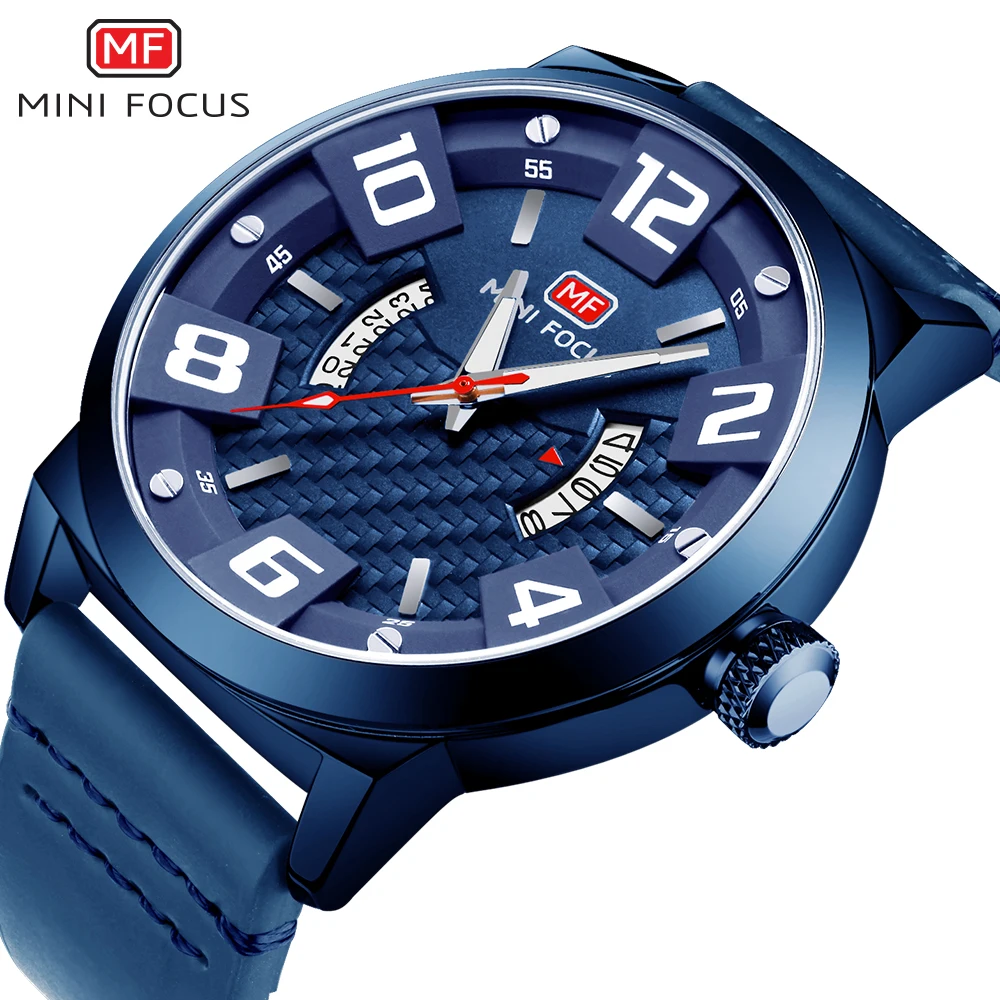 Мужские кварцевые часы MINI FOCUS водонепроницаемые в повседневном стиле с