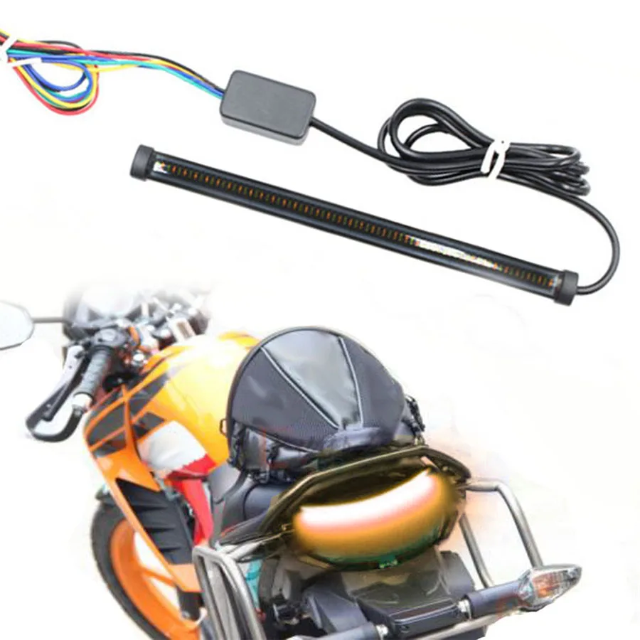 Smoked Black Motorcycle Taillight Light Two-color Flowing Turn Signal LED Motorcycle Turn Light 
Smoked Black Motorcycle Taillight Light Two-color Flowing Turn Signal LED Motorcycle Turn Light