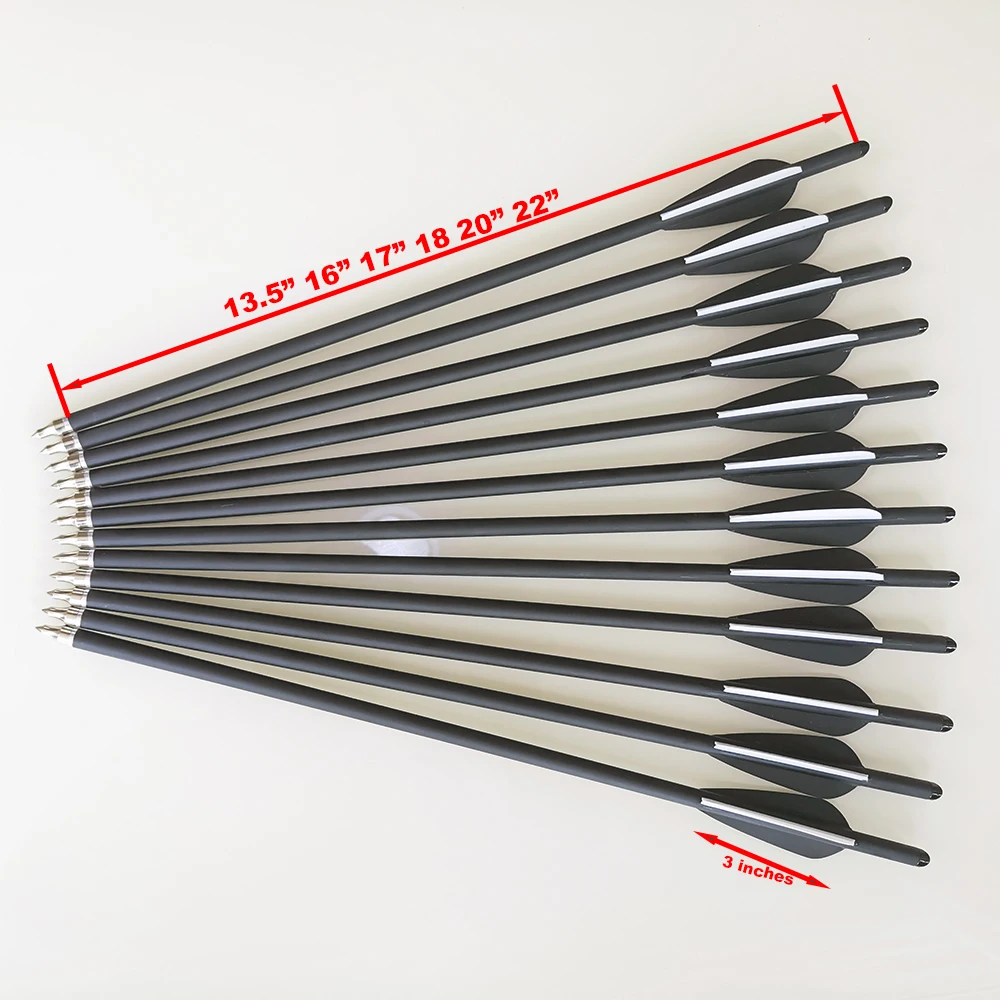 12 PCS 13.5 16 17 18 20 22 Inches Archery Arrows W 100 Grain Tip Hunting Carbon Arrows Crossbow Bolts For Hunting
12 PCS 13.5 16 17 18 20 22 Inches Archery Arrows W 100 Grain Tip Hunting Carbon Arrows Crossbow Bolts For Hunting