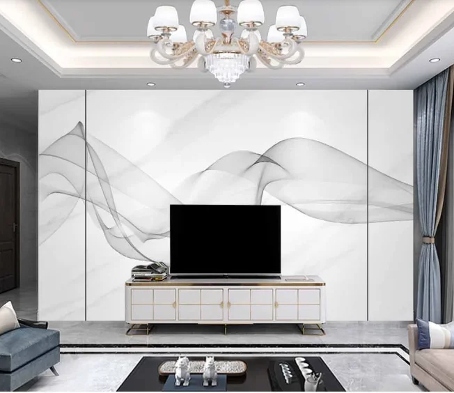

Grey White Marble Mural Photo Wallpaper Makeup Backdrop Contact Paper 3d Wall Murals Canvas Wall Papers Home Decor TV Backsplash