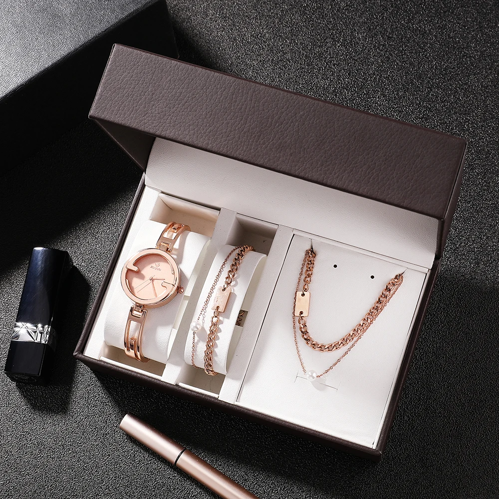 Zonmfei Brand Ladies Dress Watches Gift Box Set Skin Band Simple Watch Dial with Titanium Steel Necklace and Bracelet Jewelry
Zonmfei Brand Ladies Dress Watches Gift Box Set Skin Band Simple Watch Dial with Titanium Steel Necklace and Bracelet Jewelry