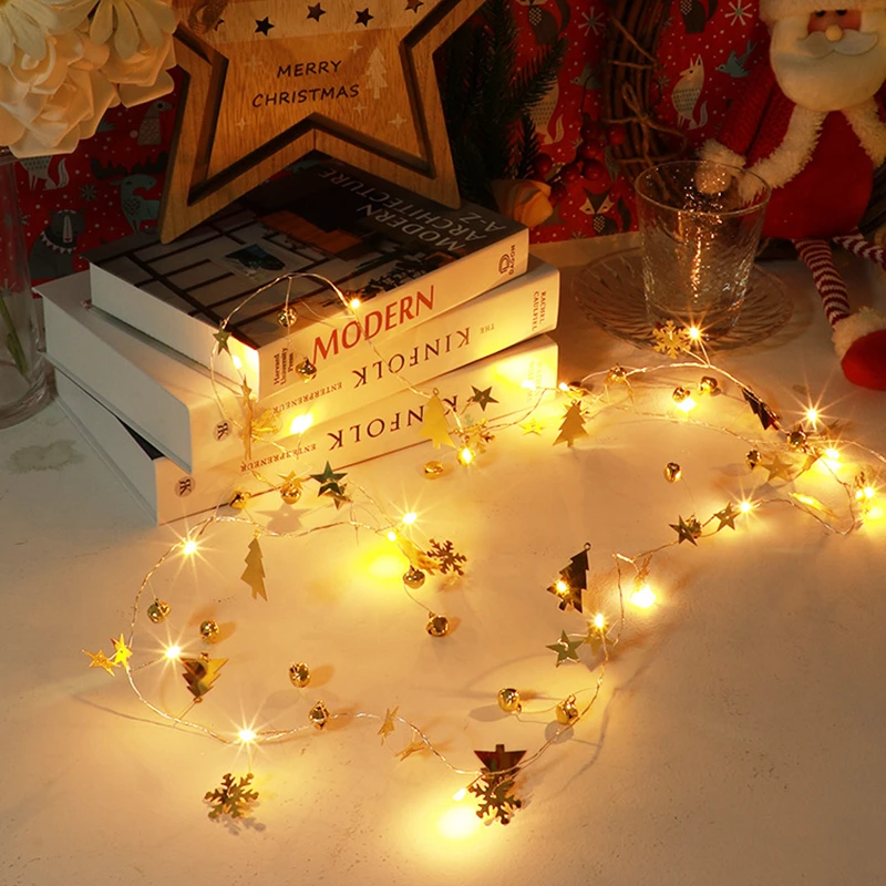String Lights LED Christmas Bell Copper Wire Light Indoor Room Window Decoration Lights Christmas Tree Decoration Lights 1pc
String Lights LED Christmas Bell Copper Wire Light Indoor Room Window Decoration Lights Christmas Tree Decoration Lights 1pc