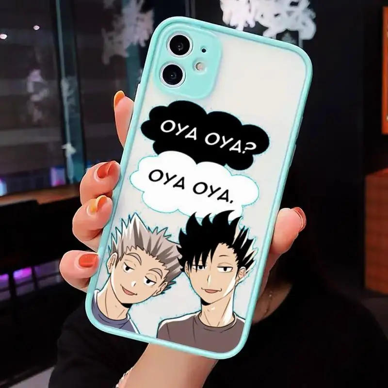 Cute Japan Anime Oya Haikyuu Phone Cases Matte Transparent for iPhone 7 8 11 12 s mini pro X XS XR MAX Plus cover funda
Cute Japan Anime Oya Haikyuu Phone Cases Matte Transparent for iPhone 7 8 11 12 s mini pro X XS XR MAX Plus cover funda
