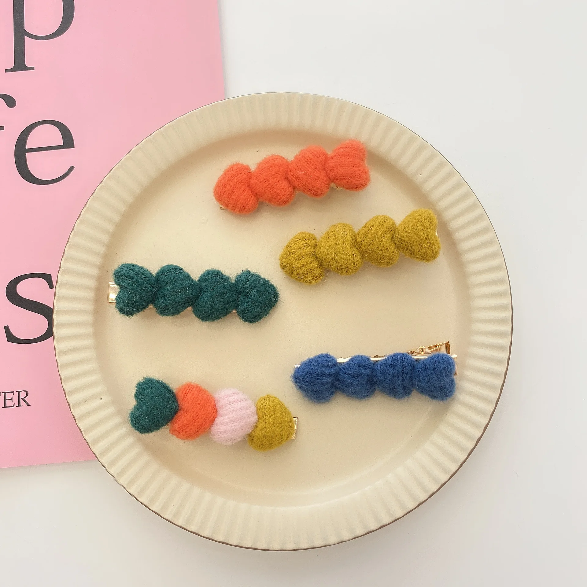 Sweet Girl Candy-colored Plush Love Hairpin Ins Cute Bangs Clip Contrast Color Hairpin Clip Mori Hair Accessories
Sweet Girl Candy-colored Plush Love Hairpin Ins Cute Bangs Clip Contrast Color Hairpin Clip Mori Hair Accessories