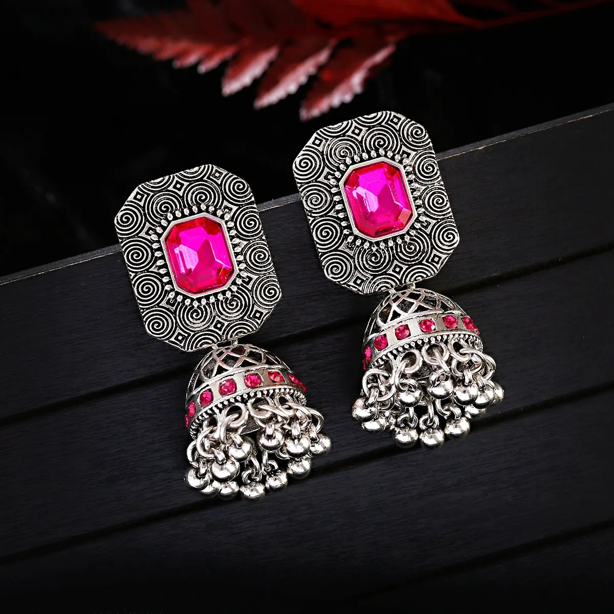 Афганские цыганские блестящие индийские серьги Jhumka для женщин серьги-подвески в