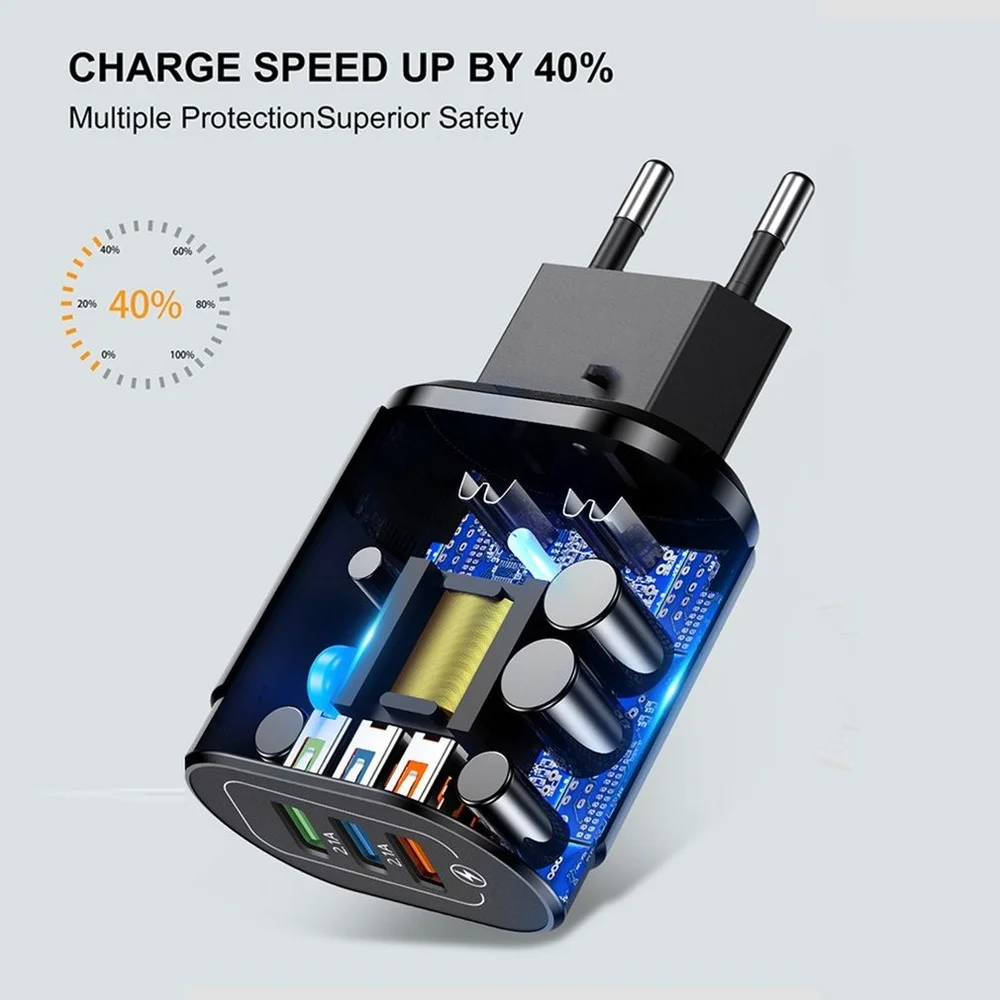 Fast Charger 3 Usb Quick Charge 3.0 Universal Wall Mobile Phone Tablet Chargers for Iphone 12 Samsung Xiaomi Charging Charger
Fast Charger 3 Usb Quick Charge 3.0 Universal Wall Mobile Phone Tablet Chargers for Iphone 12 Samsung Xiaomi Charging Charger