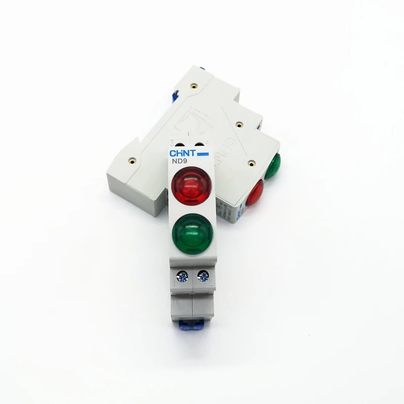 CHINT Indicator Light ND9 series AC/DC 12V 24V 110V 230V Din Rail Mount LED Indicator Light Red and Green LED Lamp
CHINT Indicator Light ND9 series AC/DC 12V 24V 110V 230V Din Rail Mount LED Indicator Light Red and Green LED Lamp
