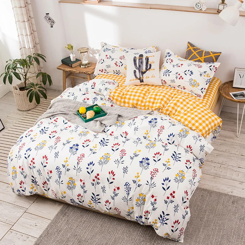 Home Textile Cotton Bedding Duvet Cover Set Flat BedSheet Pillowcase Bedclothes Bed Linen Queen King Size 3 Or 4Pcs
Home Textile Cotton Bedding Duvet Cover Set Flat BedSheet Pillowcase Bedclothes Bed Linen Queen King Size 3 Or 4Pcs
