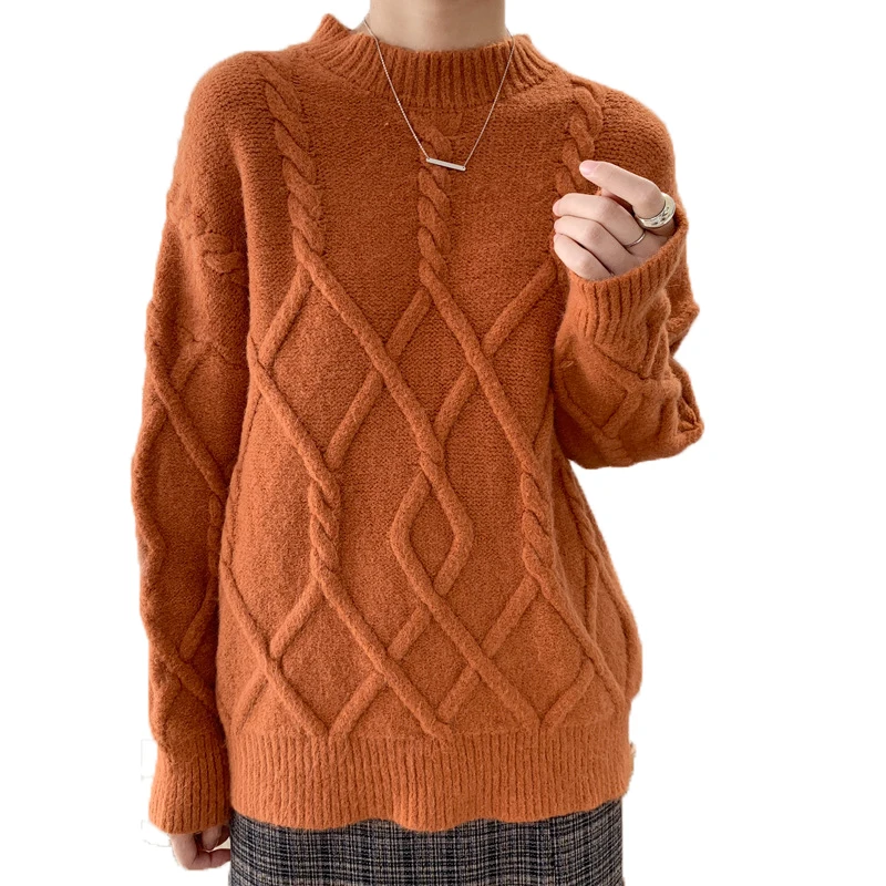 ZOGAA Autumn Winter Women Round Neck Linen Pattern Sweater Soft Waxy Knitwear Ladies Long Sleeve Vintage Loose Casual Knited Top
ZOGAA Autumn Winter Women Round Neck Linen Pattern Sweater Soft Waxy Knitwear Ladies Long Sleeve Vintage Loose Casual Knited Top
