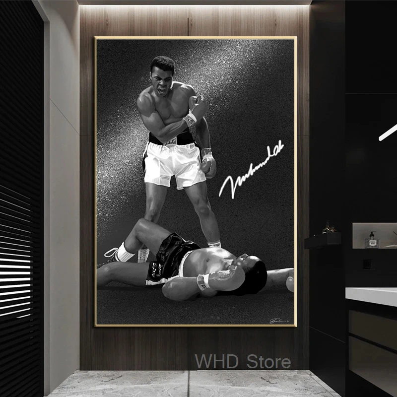 Классическая Картина на холсте Мухаммеда Али Знаменитый боксер вдохновляющий