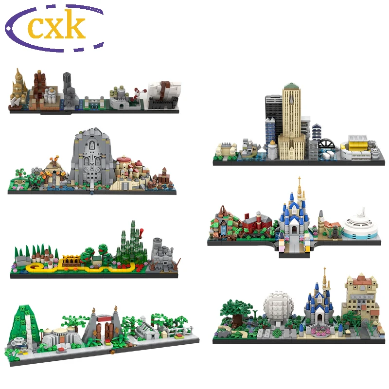 Набор «городская улица» вид в стиле «Парк Юрского периода» Skyline архитектура Конструкторы Magic Kingdom креативный идеал блоки, Детские кубики, ра...
Набор «городская улица» вид в стиле «Парк Юрского периода» Skyline архитектура Конструкторы Magic Kingdom креативный идеал блоки, Детские кубики, ра...