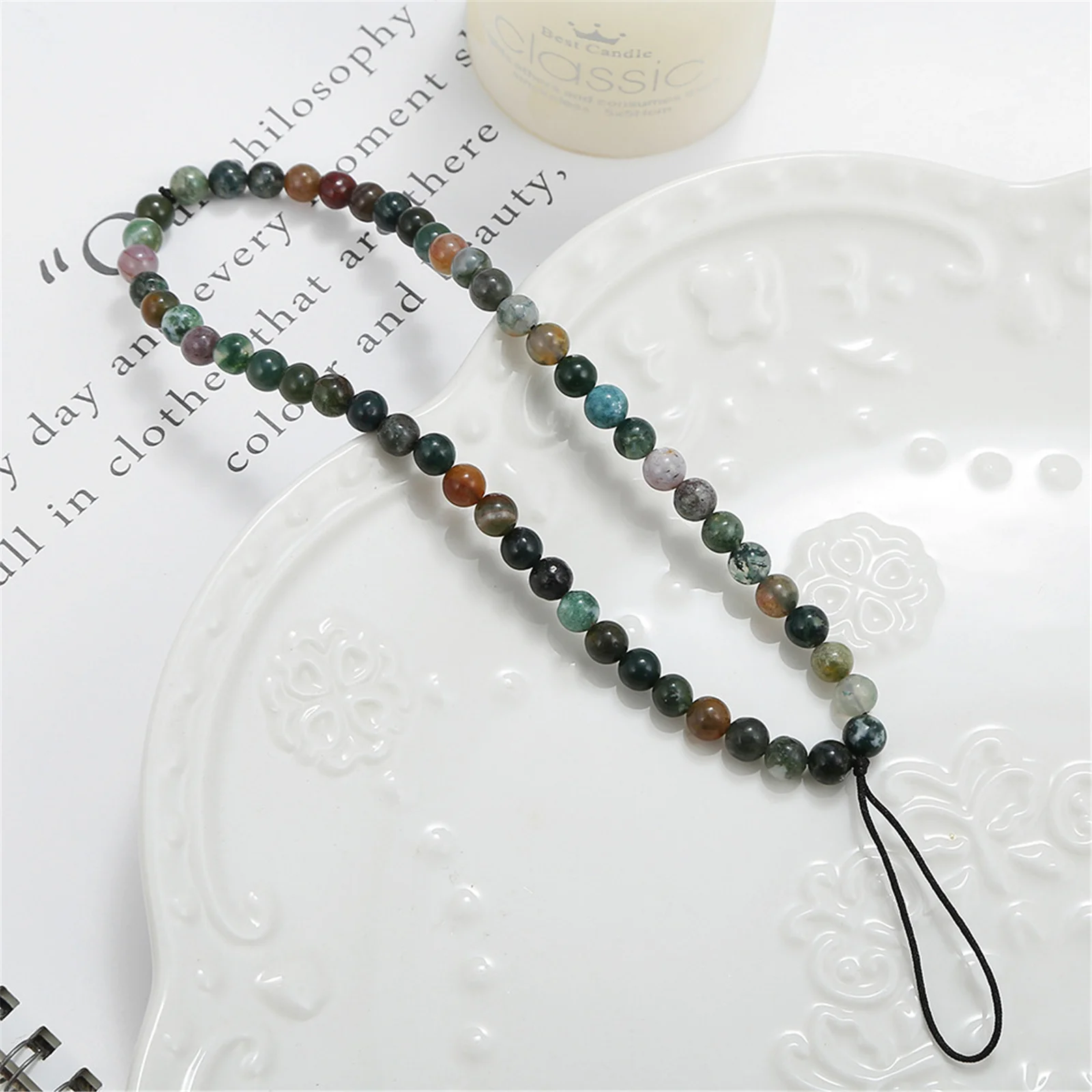 Natural Gemstone Beaded Phone Charm Cell Phone Anti-Lost Lanyard Wrist Strap Hanging Chain Phone Rope Badge Holder Key Ring
Natural Gemstone Beaded Phone Charm Cell Phone Anti-Lost Lanyard Wrist Strap Hanging Chain Phone Rope Badge Holder Key Ring