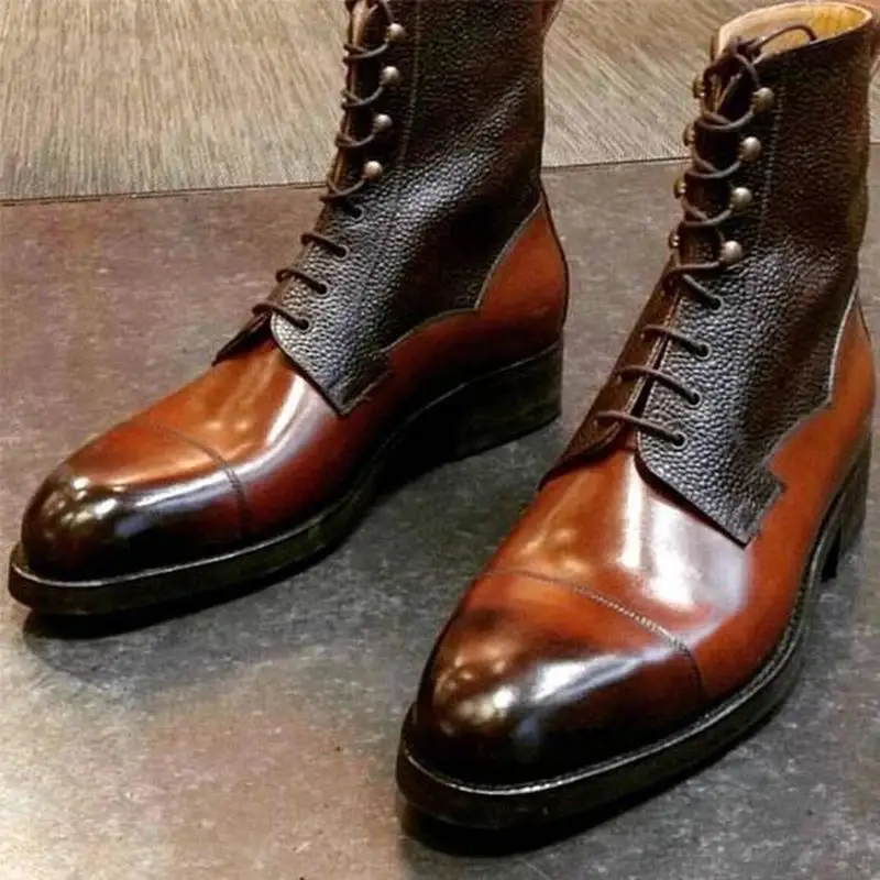 Men's Fashion Pointed Toe Hit Color Lace-up Men's Boots Comfortable and Versatile Casual Boots Formal Boots HG371
Men's Fashion Pointed Toe Hit Color Lace-up Men's Boots Comfortable and Versatile Casual Boots Formal Boots HG371