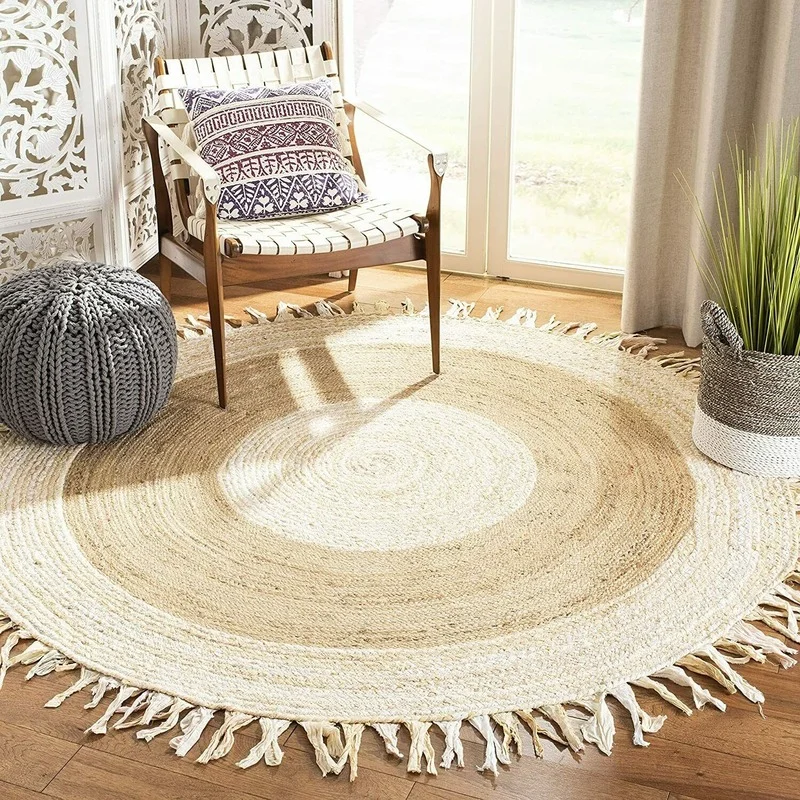 Rug Area Rug Large 100% Natural Jute and Cotton Reversible Handmade Carpet Modern Home Living Area Rug
Rug Area Rug Large 100% Natural Jute and Cotton Reversible Handmade Carpet Modern Home Living Area Rug