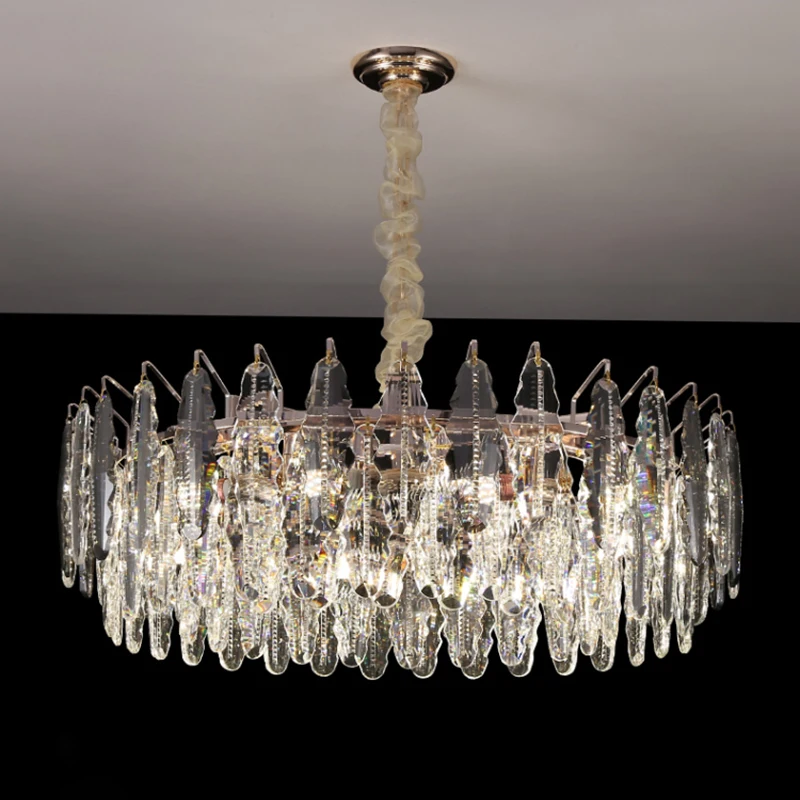 Modern LED Crystal Pendant Lights for Living Room Smoky Gray Lustre Pendant Lamp Dining Room Hotel Villa Atmospheric Lighting
Modern LED Crystal Pendant Lights for Living Room Smoky Gray Lustre Pendant Lamp Dining Room Hotel Villa Atmospheric Lighting