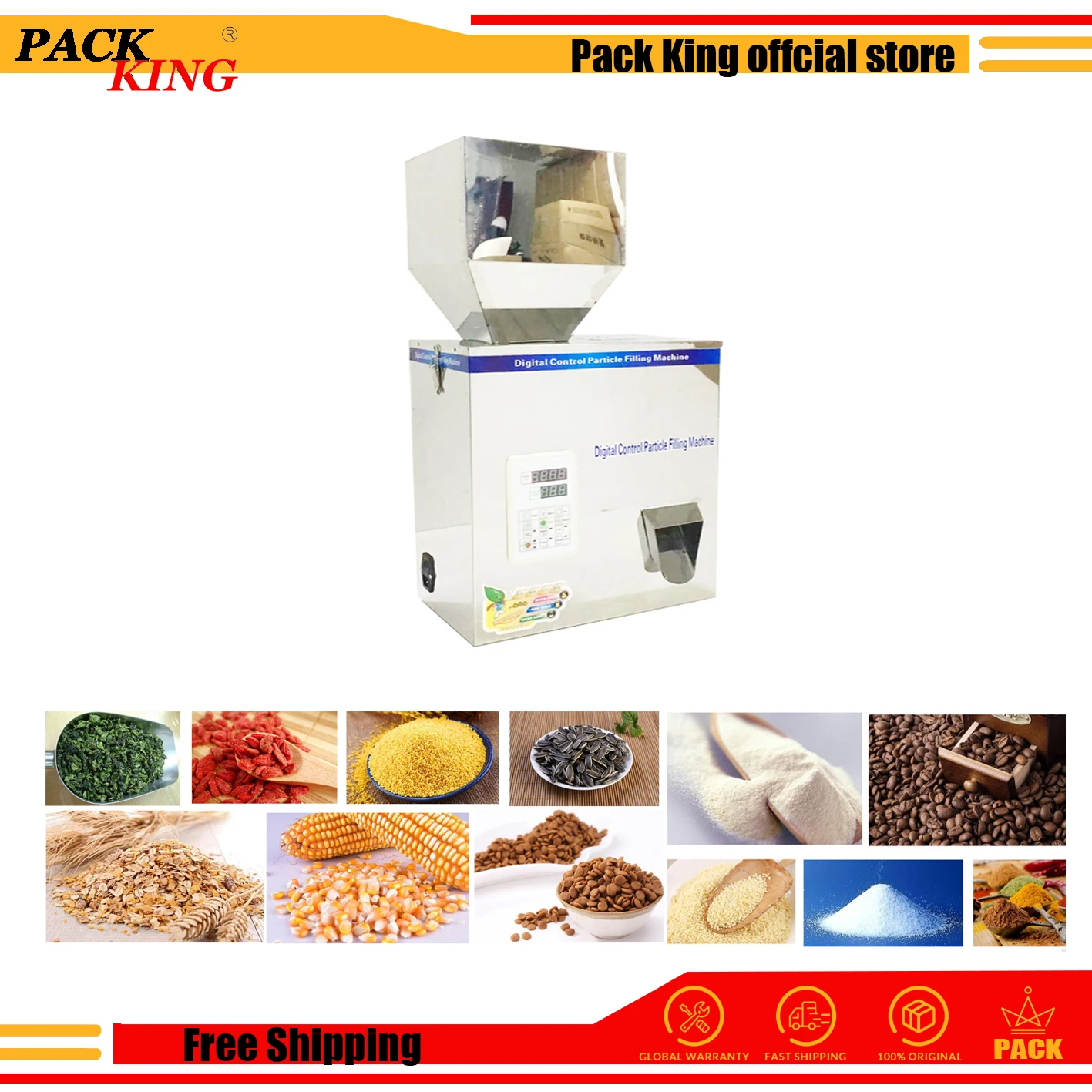 Granular Filling Machine Tea Leaf Packing Particle Powder Filler Racking Machine Rice Nut Sesame Scale Herb Weighing And Filling
Granular Filling Machine Tea Leaf Packing Particle Powder Filler Racking Machine Rice Nut Sesame Scale Herb Weighing And Filling