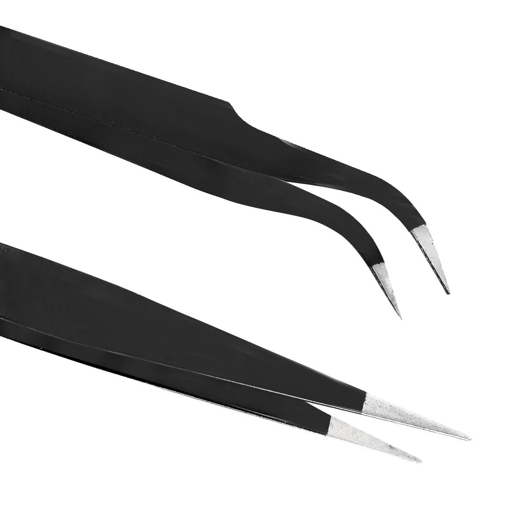 Stainless Steel Black Curved Straight Eyebrow Tweezers Anti Acid Nipper Rhinestone Picking Tool False Eyelash Nail Art Tool 
Stainless Steel Black Curved Straight Eyebrow Tweezers Anti Acid Nipper Rhinestone Picking Tool False Eyelash Nail Art Tool