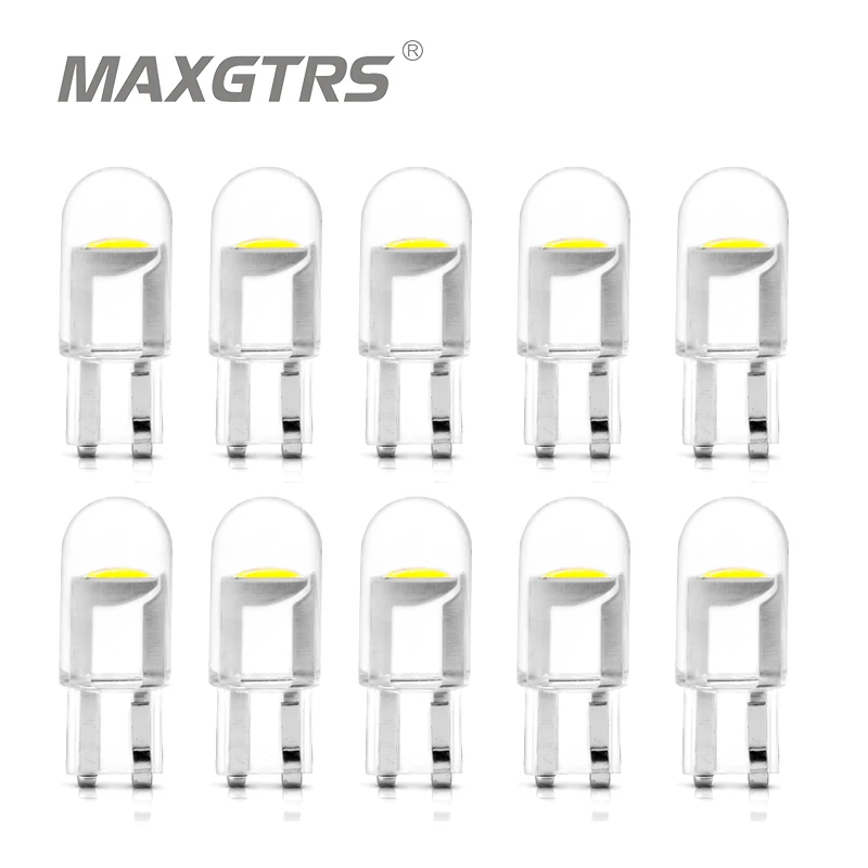 10x T10 светодиодный W5W дневные ходовые огни COB SMD 194 168 сигнальный фонарь для чтения