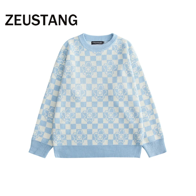 Zeustang Streetwear Fashion Harajuku Sweaters Knitted Argyle Pullover Sweater Hip Hop O Neck Casual Loose Outerwear Tops
Zeustang Streetwear Fashion Harajuku Sweaters Knitted Argyle Pullover Sweater Hip Hop O Neck Casual Loose Outerwear Tops