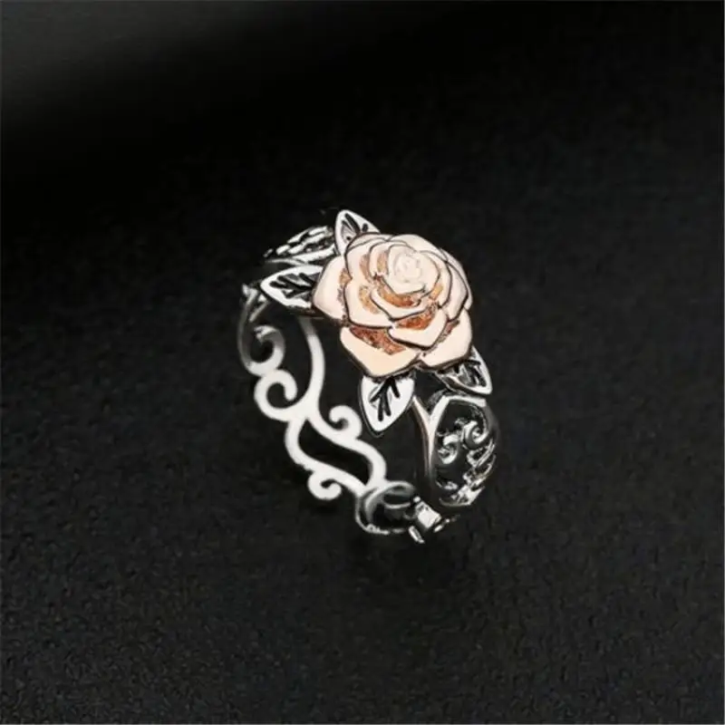 Rose Flower Gold & Silver Color Ring For Women Simple Style Rose Flower Fashion Engagement Jewelry
Rose Flower Gold & Silver Color Ring For Women Simple Style Rose Flower Fashion Engagement Jewelry