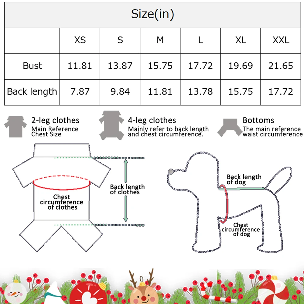 Quality Soft and Warm Christmas Pet Clothes Easy to Wear and Take Off Suitable for Party and Other Occasions