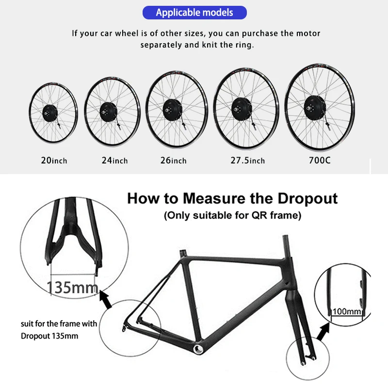 Jueshuai Ebike Conversion Kit with Battery Rear Wheel Electric Bike Conversion Kit 36V500W Brushless Motor bicicleta electrica
Jueshuai Ebike Conversion Kit with Battery Rear Wheel Electric Bike Conversion Kit 36V500W Brushless Motor bicicleta electrica