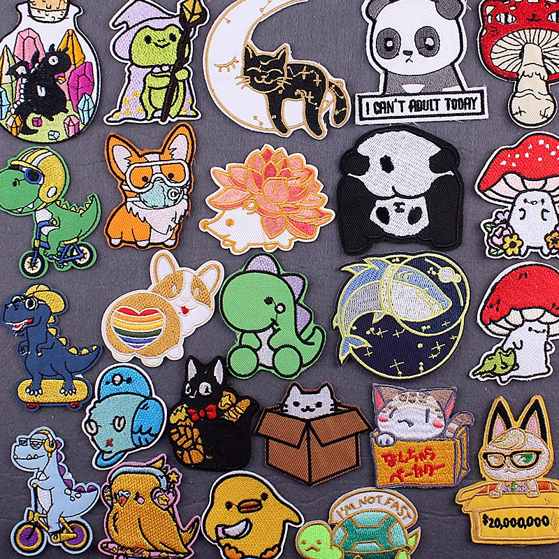 Iron On Patch Cartoon Animal Embroidered Patches On Clothes Stripes DIY Cute Things Patches For Clothing Dog Badges On Backpack
Iron On Patch Cartoon Animal Embroidered Patches On Clothes Stripes DIY Cute Things Patches For Clothing Dog Badges On Backpack