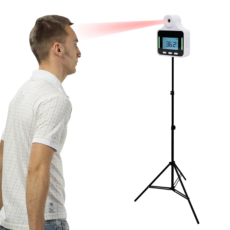 1.5m measured distance quick temperature Remote thermometer 12 languages voice broadcst Wall-mounted stand tripod optional
1.5m measured distance quick temperature Remote thermometer 12 languages voice broadcst Wall-mounted stand tripod optional