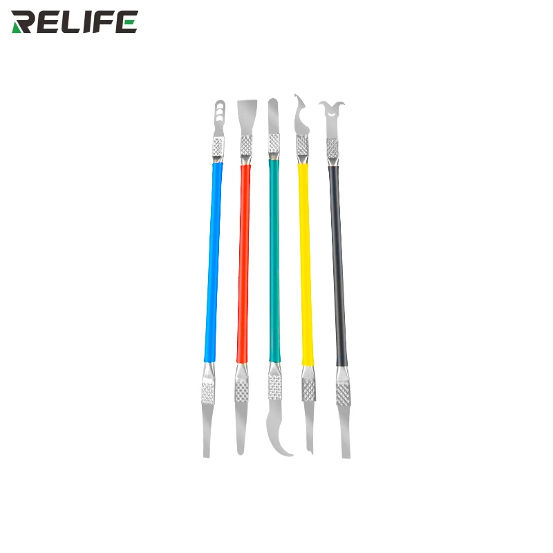 RELIFE RL-049B CPU Glue Removal Crowbar Set for Mobile Phone Frame Separation And The Disassembly of Phone Chip
RELIFE RL-049B CPU Glue Removal Crowbar Set for Mobile Phone Frame Separation And The Disassembly of Phone Chip